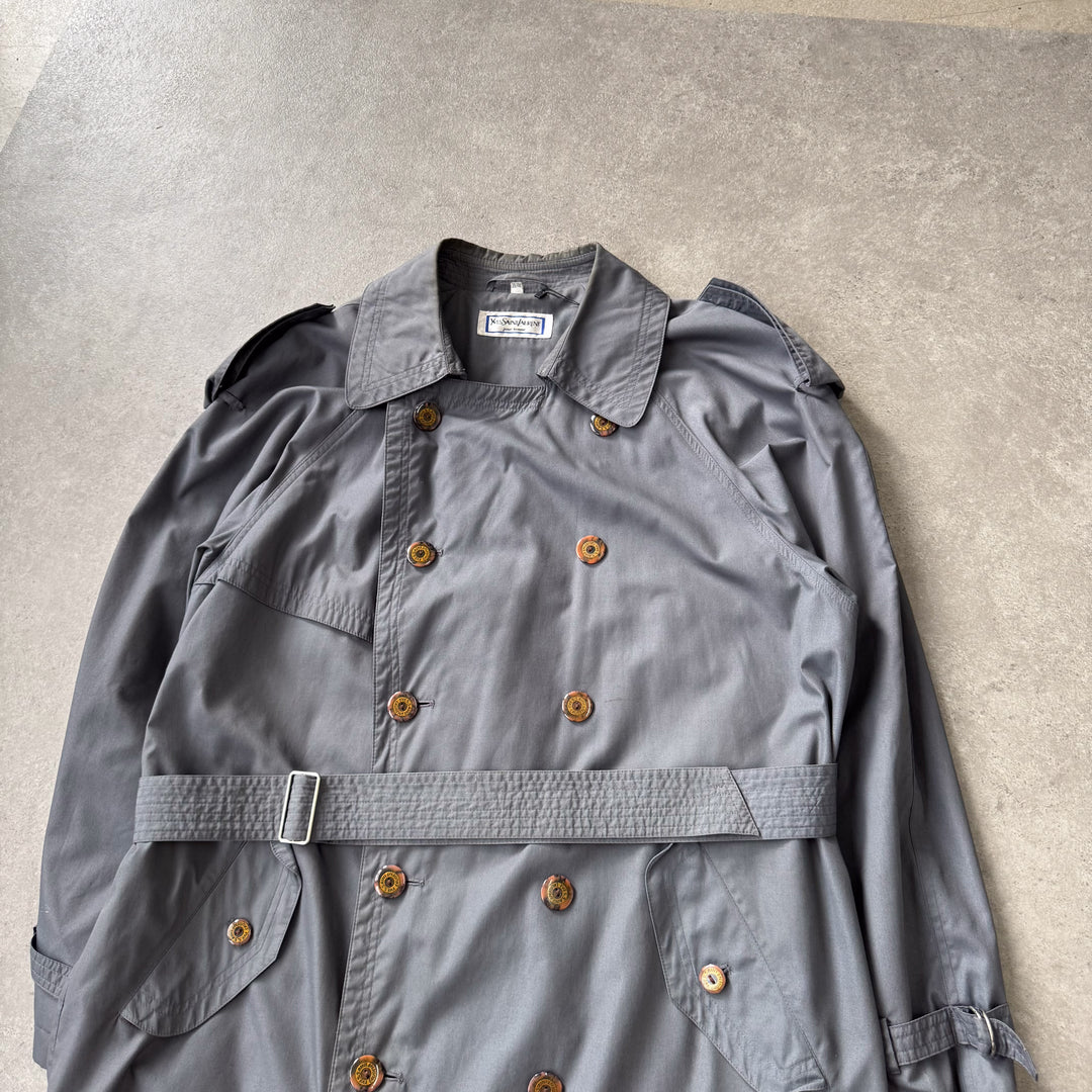 Yves Saint Laurent Trench Coat Grey Men's L