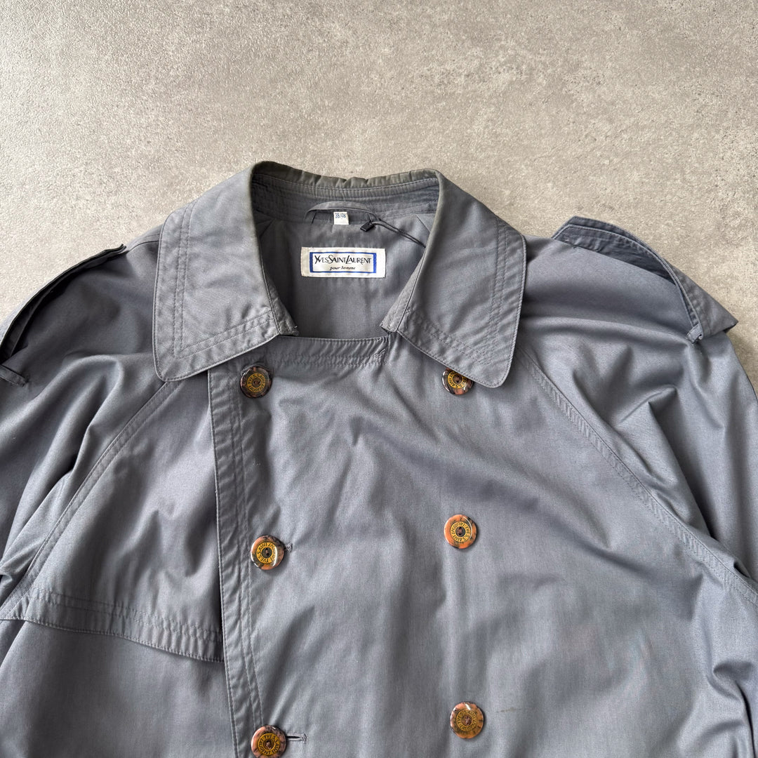 Yves Saint Laurent Trench Coat Grey Men's L
