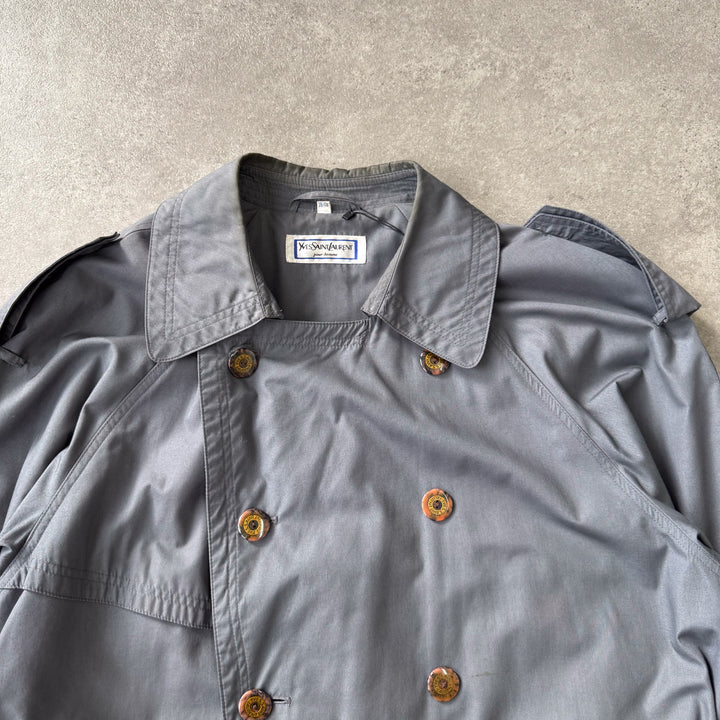 Yves Saint Laurent Trench Coat Grey Men's L
