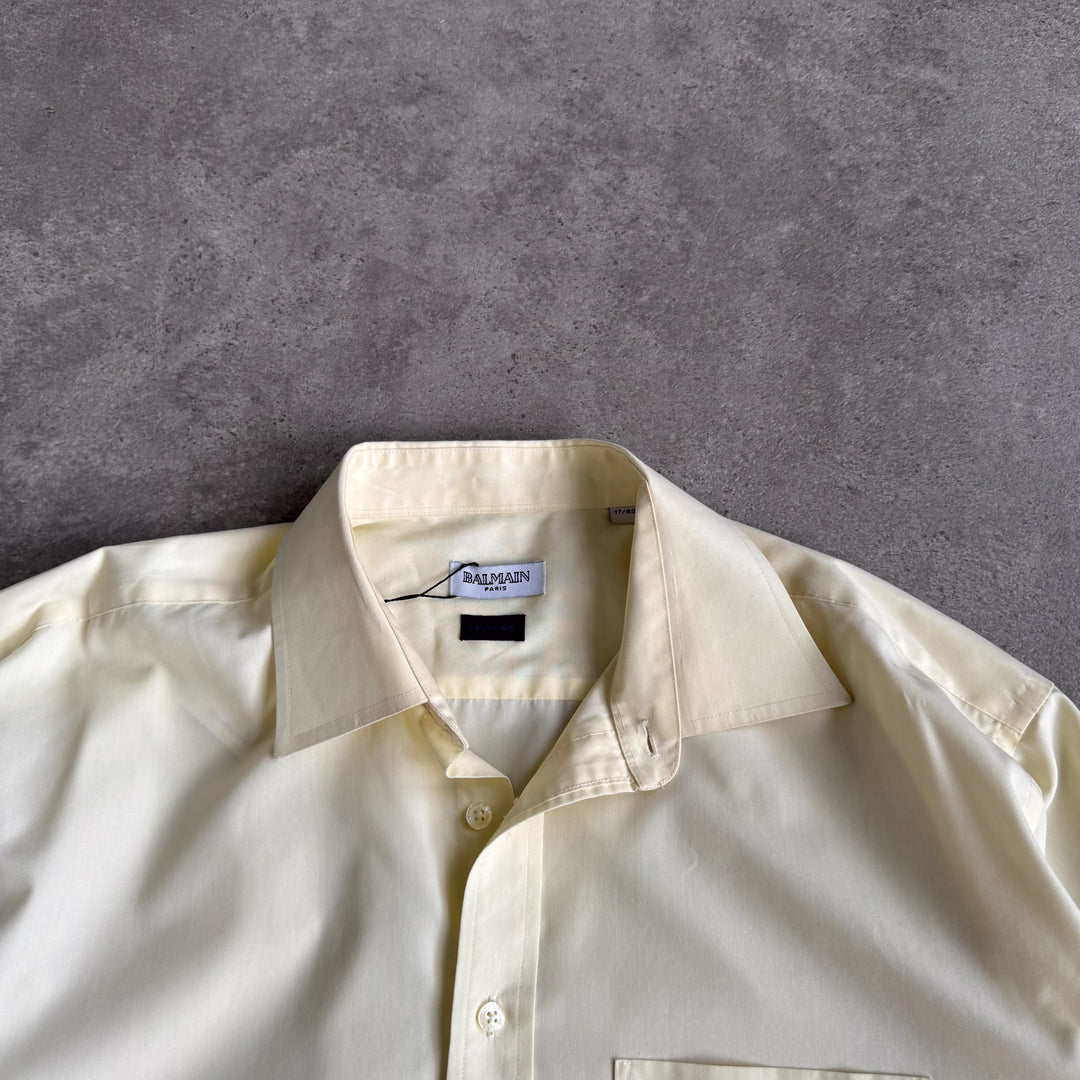 Balmain Dress Shirt Yellow Men's XL