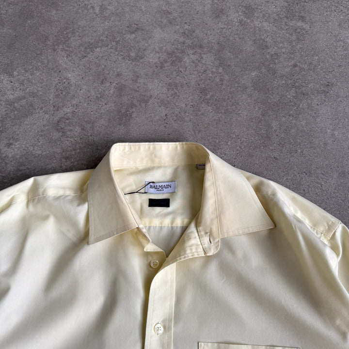 Balmain Dress Shirt Yellow Men's XL