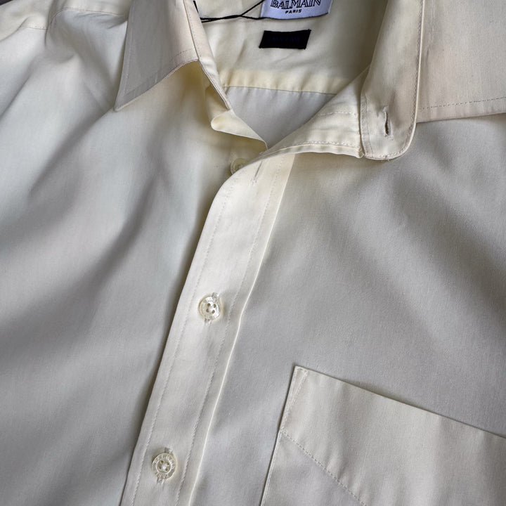 Balmain Dress Shirt Yellow Men's XL