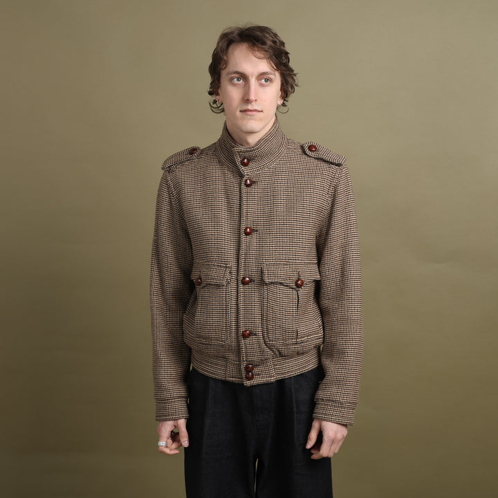 Valentino Bomber Jacket Beige & Brown Men's M