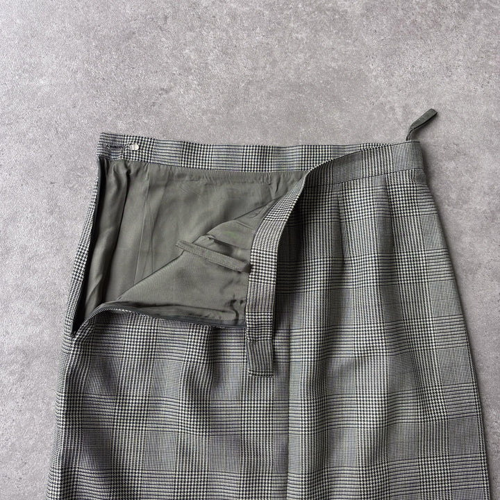 Burberry's Midi Skirt Green & Black Women's UK 8