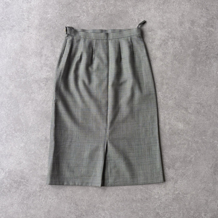 Burberry's Midi Skirt Green & Black Women's UK 8
