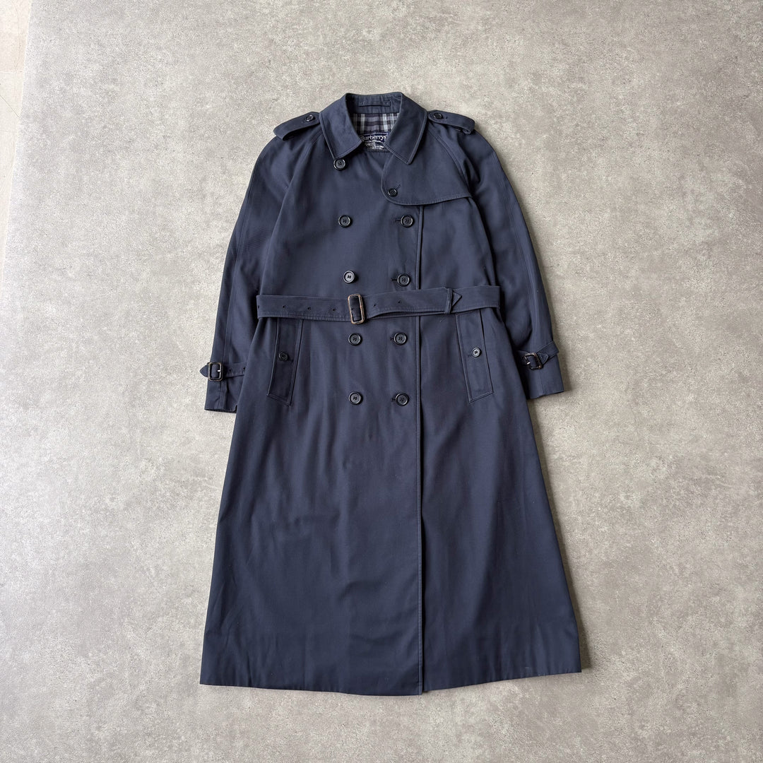 Burberry's Trench Coat Navy Blue Women's UK 10 Long