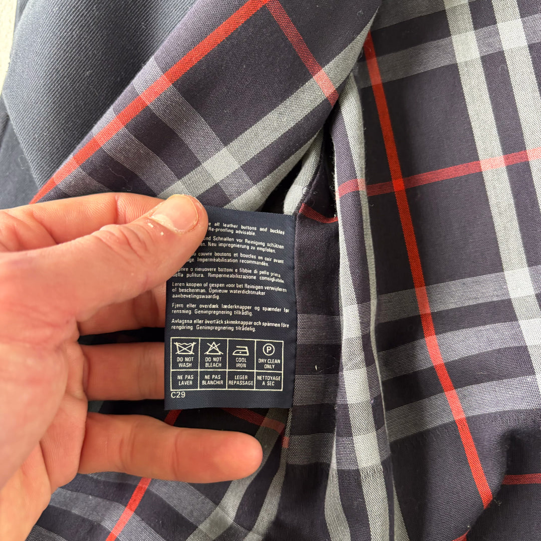 Burberry's Trench Coat Navy Blue Women's UK 10 Long