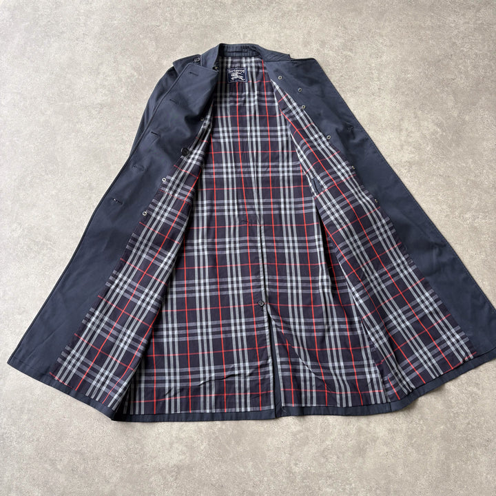 Burberry's Trench Coat Navy Blue Women's UK 10 Long
