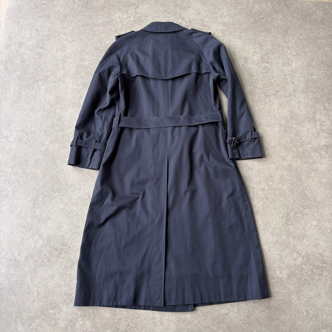 Burberry's Trench Coat Navy Blue Women's UK 10 Long