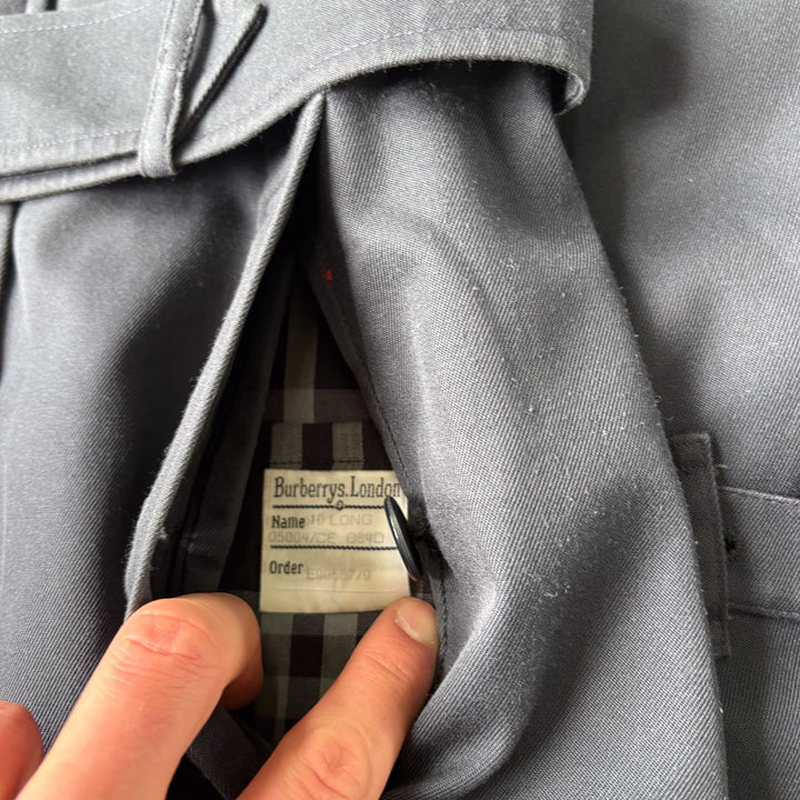 Burberry's Trench Coat Navy Blue Women's UK 10 Long