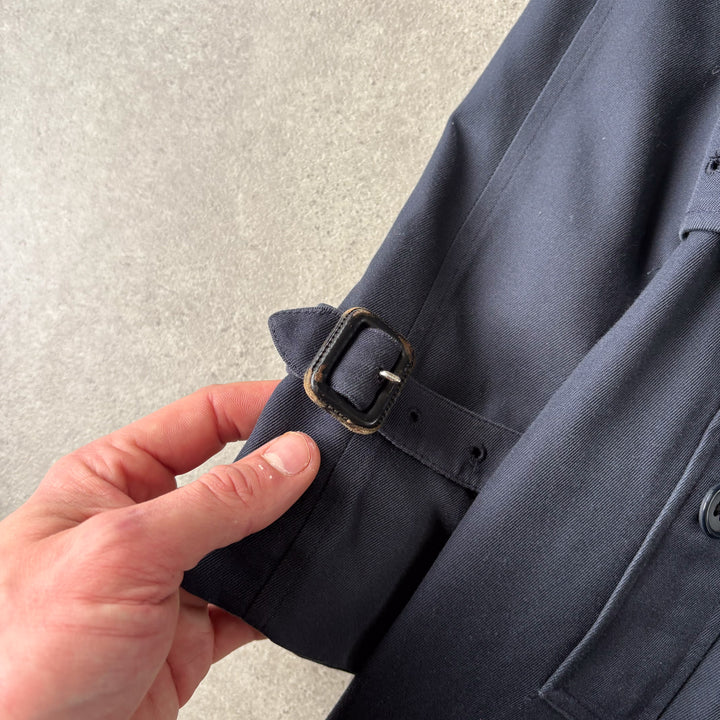 Burberry's Trench Coat Navy Blue Women's UK 10 Long