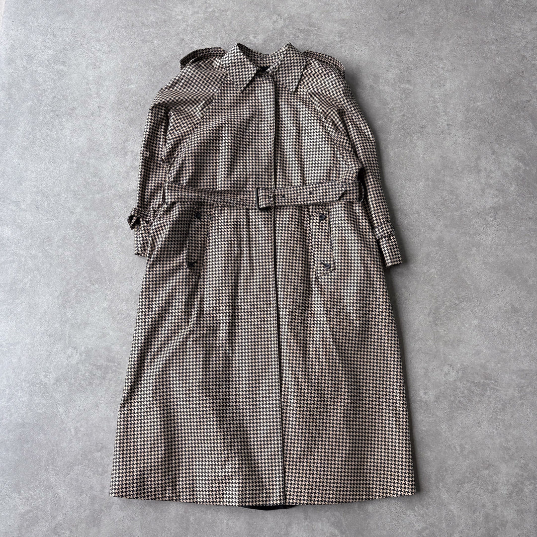 Aquascutum Trench Coat Beige & Black Women's UK 12