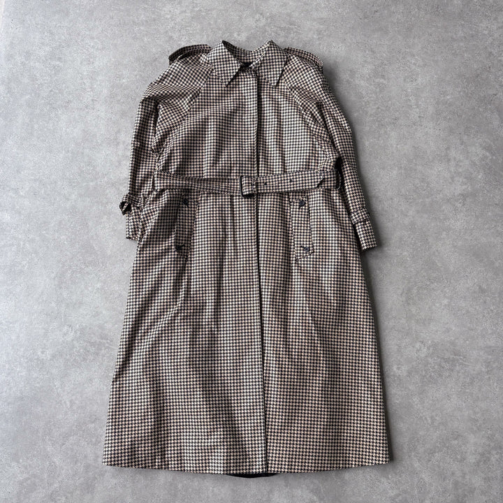 Aquascutum Trench Coat Beige & Black Women's UK 12