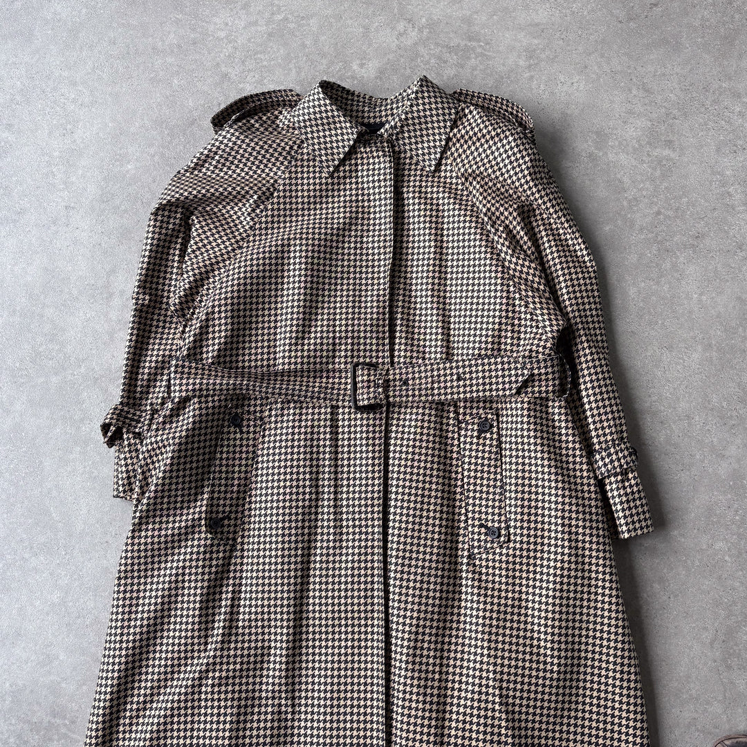 Aquascutum Trench Coat Beige & Black Women's UK 12