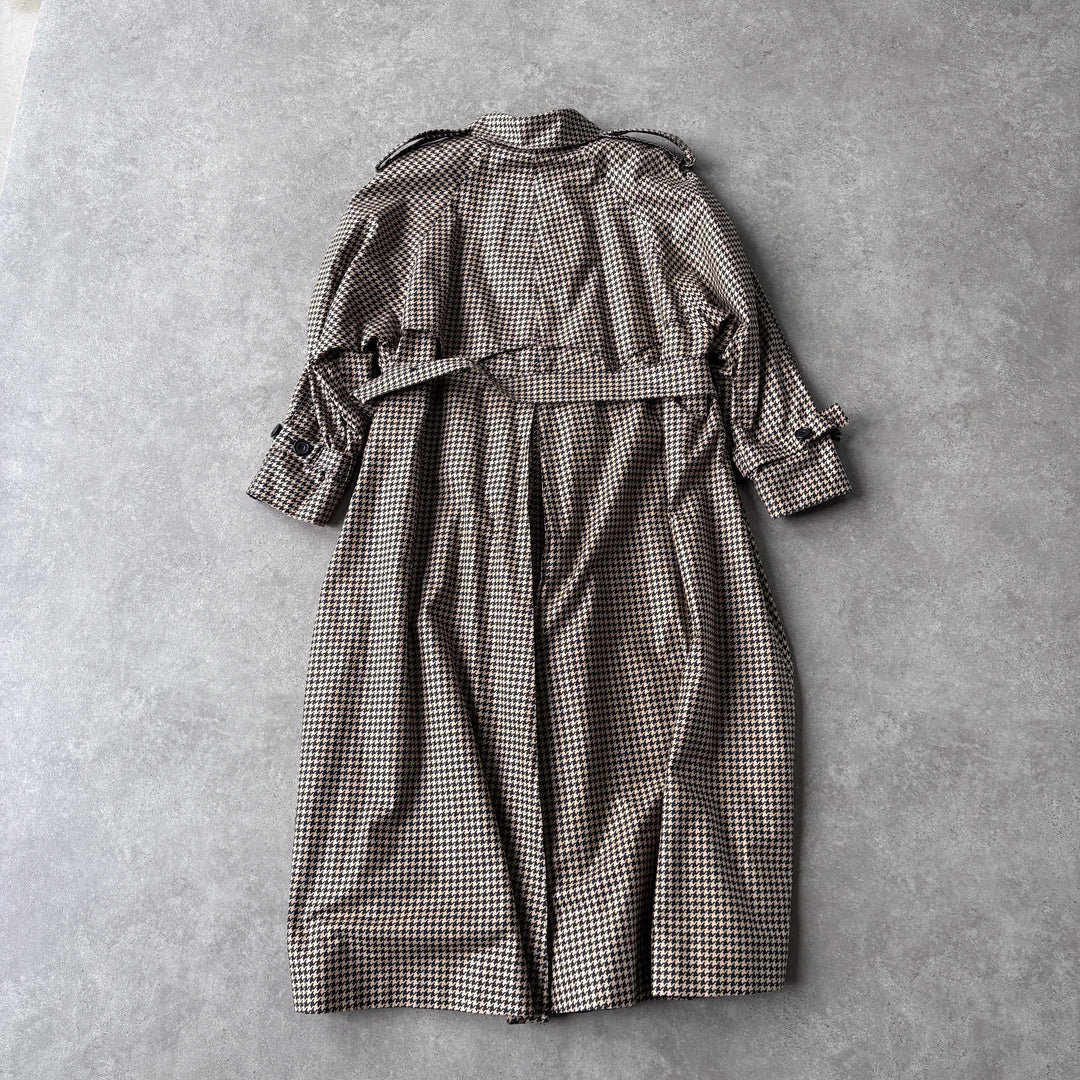 Aquascutum Trench Coat Beige & Black Women's UK 12