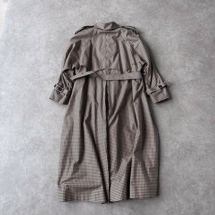 Aquascutum Trench Coat Beige & Black Women's UK 12