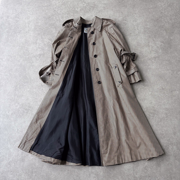Aquascutum Trench Coat Beige & Black Women's UK 12