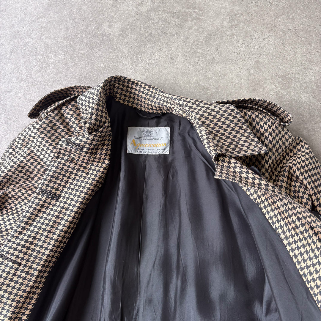 Aquascutum Trench Coat Beige & Black Women's UK 12