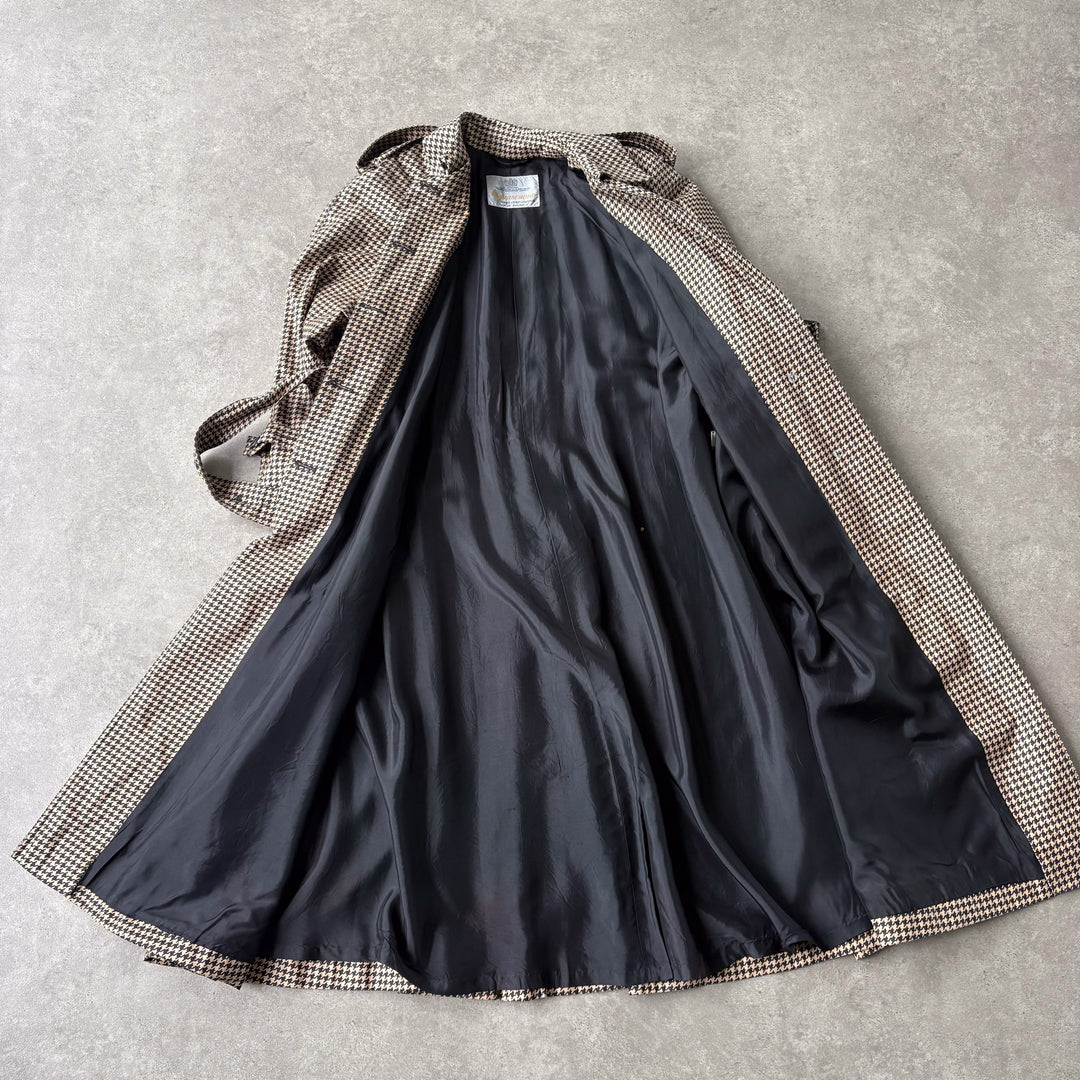 Aquascutum Trench Coat Beige & Black Women's UK 12
