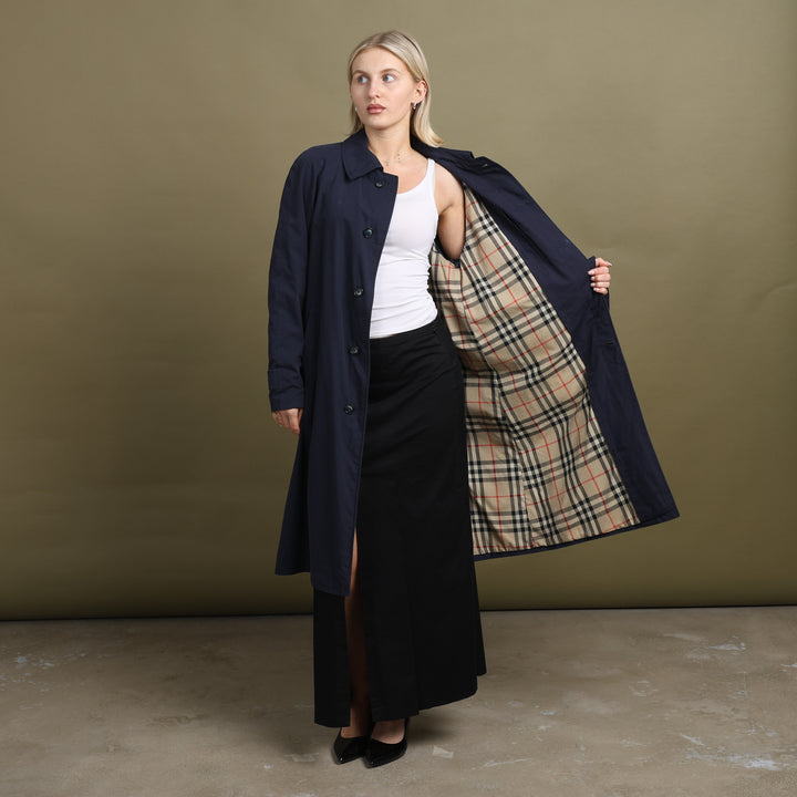 Burberry's Trench Coat Navy Blue Women's UK 10