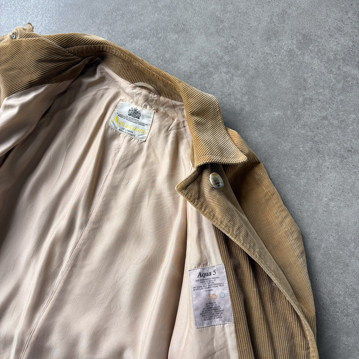 Aquascutum Overcoat Mustard Yellow Women's UK 12