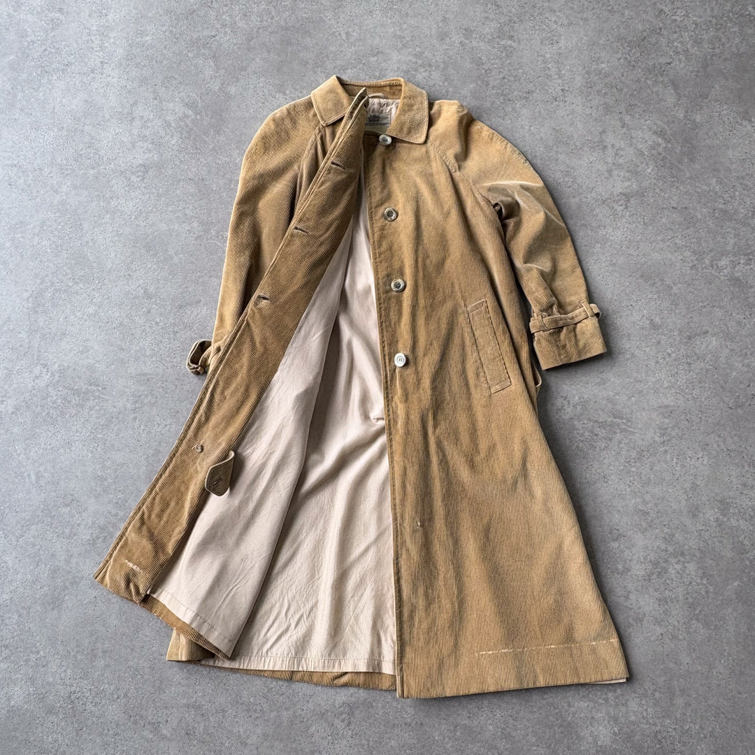 Aquascutum Overcoat Mustard Yellow Women's UK 12