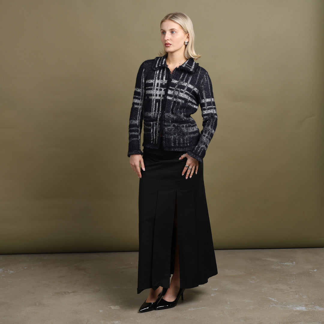 Giorgio Armani Cardigan Midnight Blue & Grey Women's UK 8
