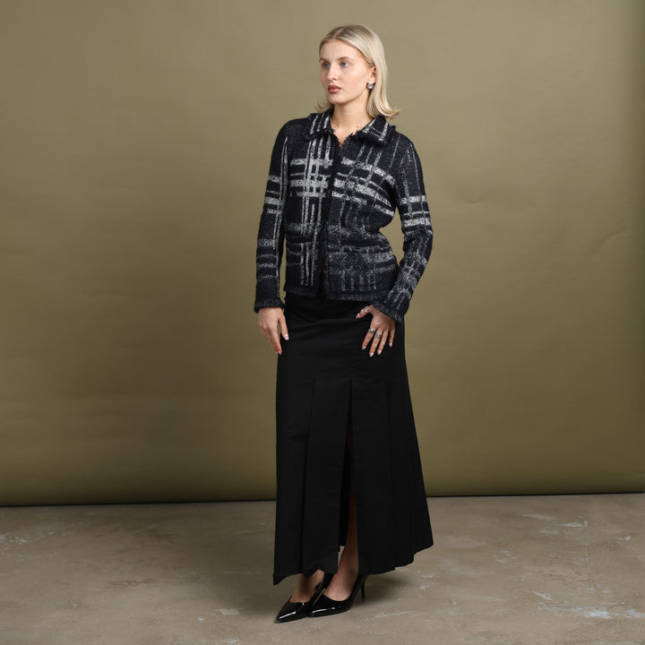 Giorgio Armani Cardigan Midnight Blue & Grey Women's UK 8