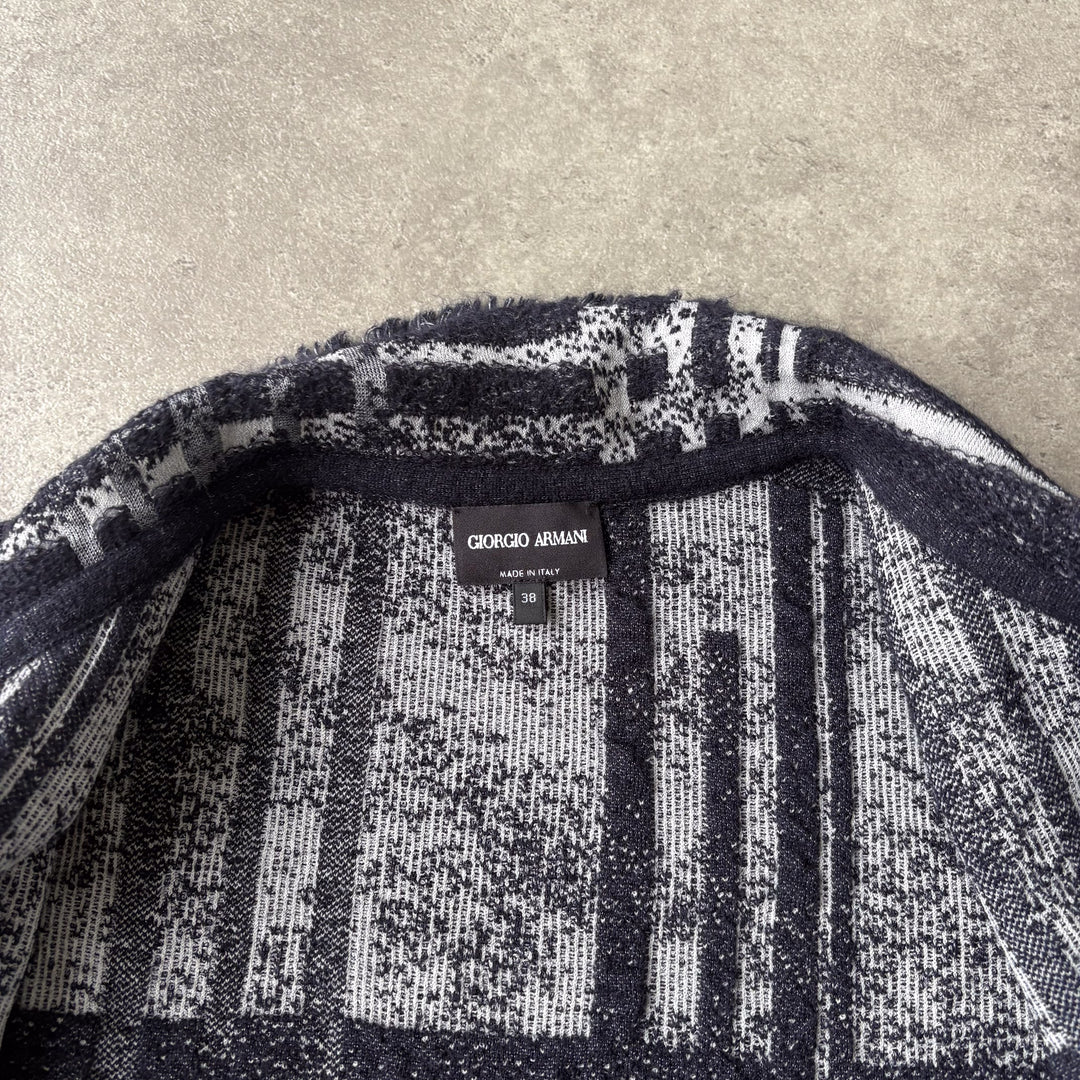 Giorgio Armani Cardigan Midnight Blue & Grey Women's UK 8