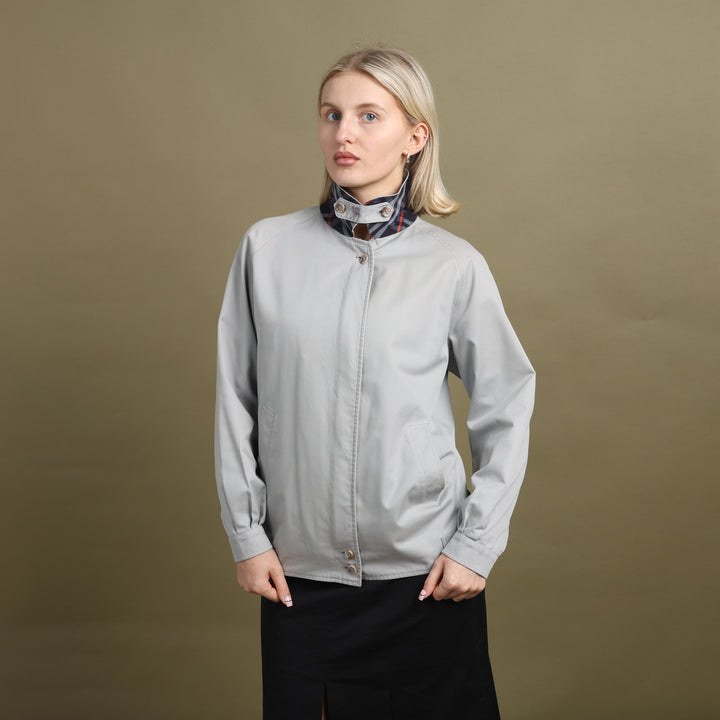 Burberry's Harrington Jacket Grey Women's UK 8