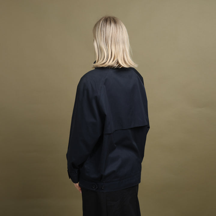Burberry's Blouson Jacket Navy Blue Women's UK 12
