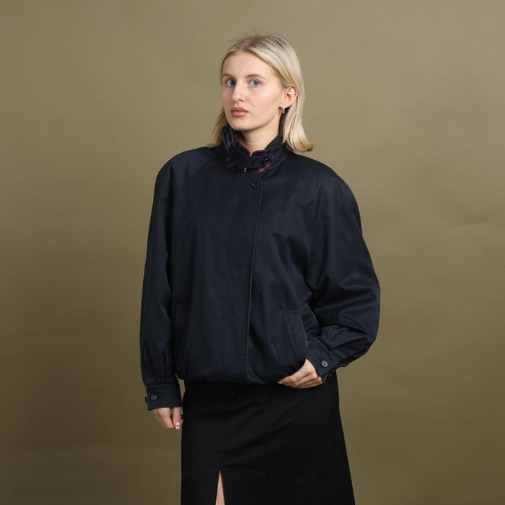 Burberry's Blouson Jacket Navy Blue Women's UK 12