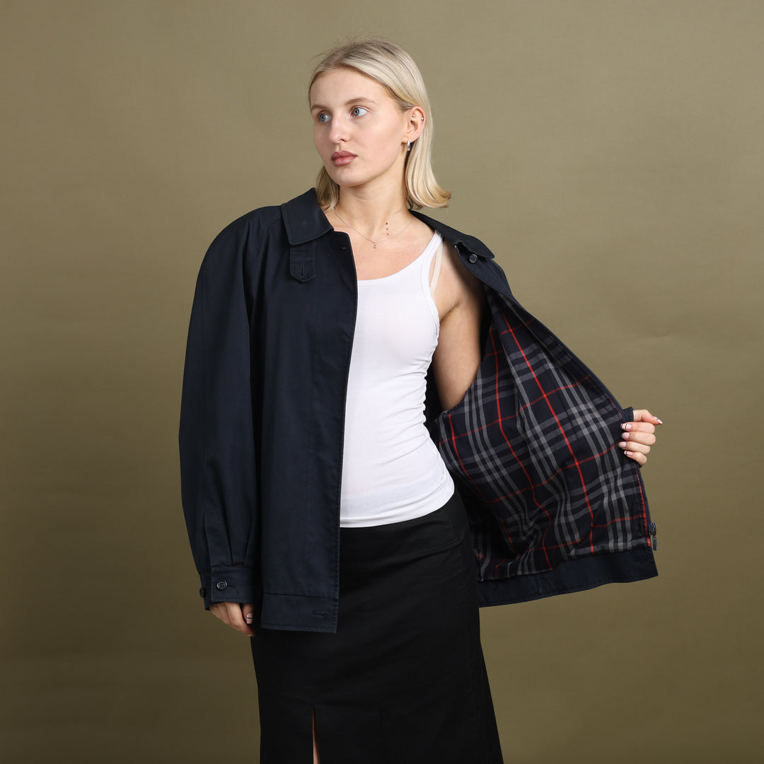 Burberry's Blouson Jacket Navy Blue Women's UK 12