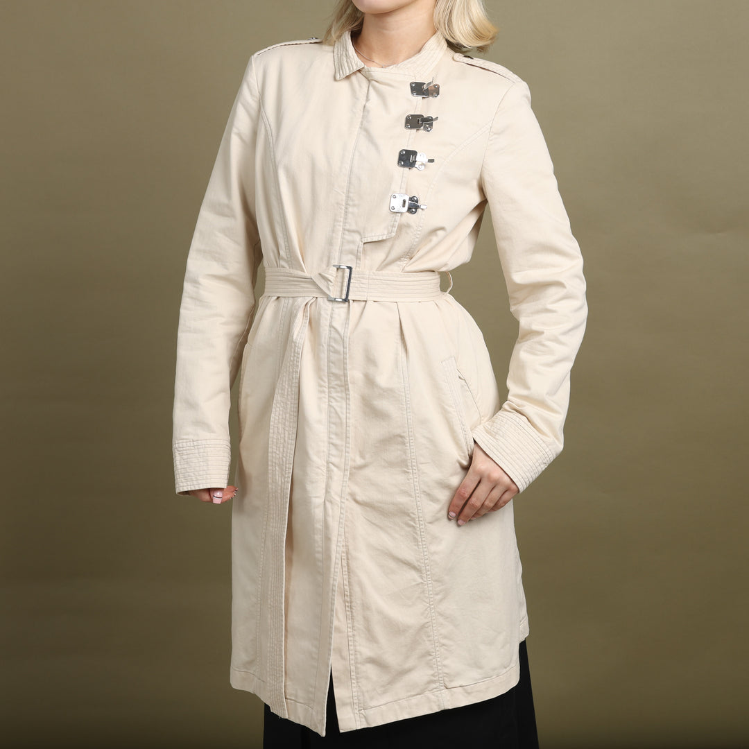 Emporio Armani Trench Coat Beige Women's UK 10