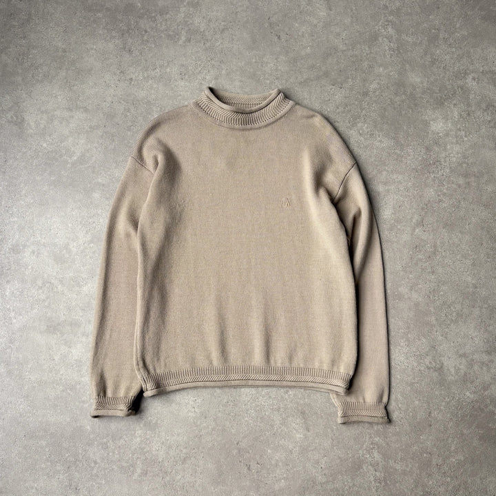 Giorgio Armani Fisherman Neck Jumper Beige Men's M