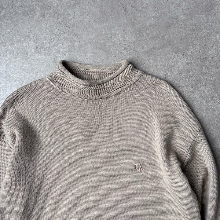 Giorgio Armani Fisherman Neck Jumper Beige Men's M
