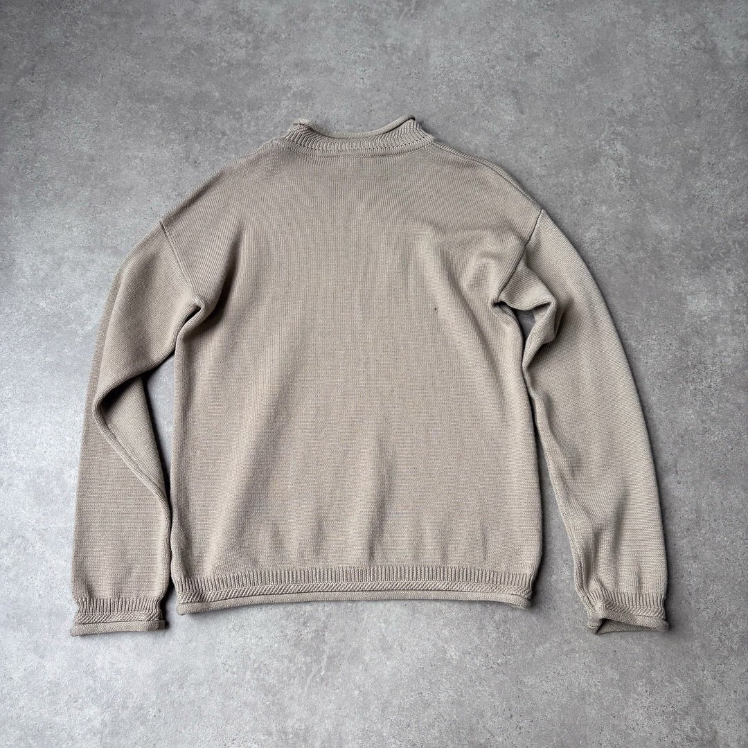 Giorgio Armani Fisherman Neck Jumper Beige Men's M