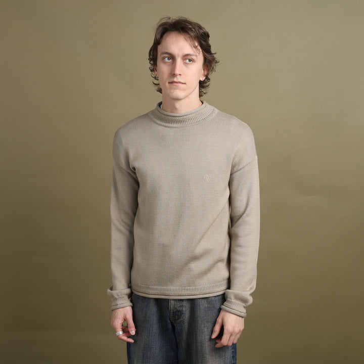 Giorgio Armani Fisherman Neck Jumper Beige Men's M