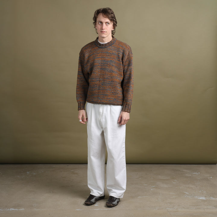 Aquascutum Mock Neck Jumper Orange & Blue Men's M