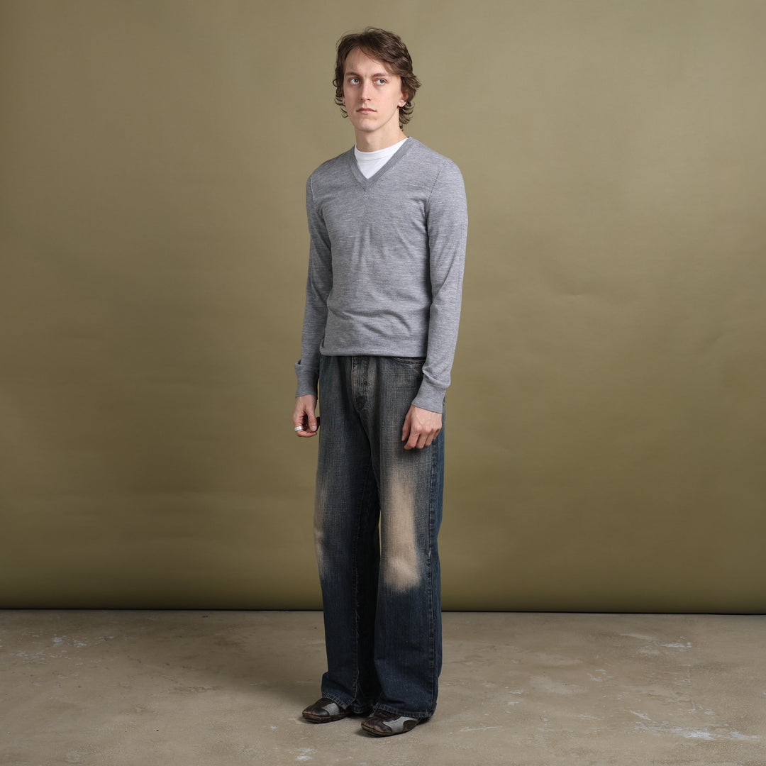 Dolce & Gabbana V-Neck Jumper Grey Men's S
