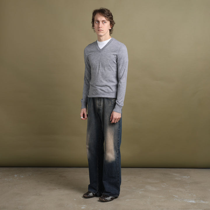 Dolce & Gabbana V-Neck Jumper Grey Men's S
