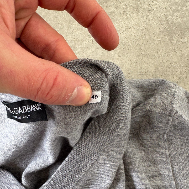 Dolce & Gabbana V-Neck Jumper Grey Men's S