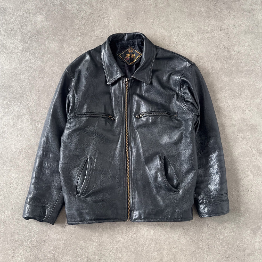 Opus Leather Bomber Jacket Black Men's M