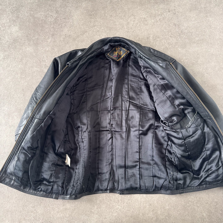 Opus Leather Bomber Jacket Black Men's M