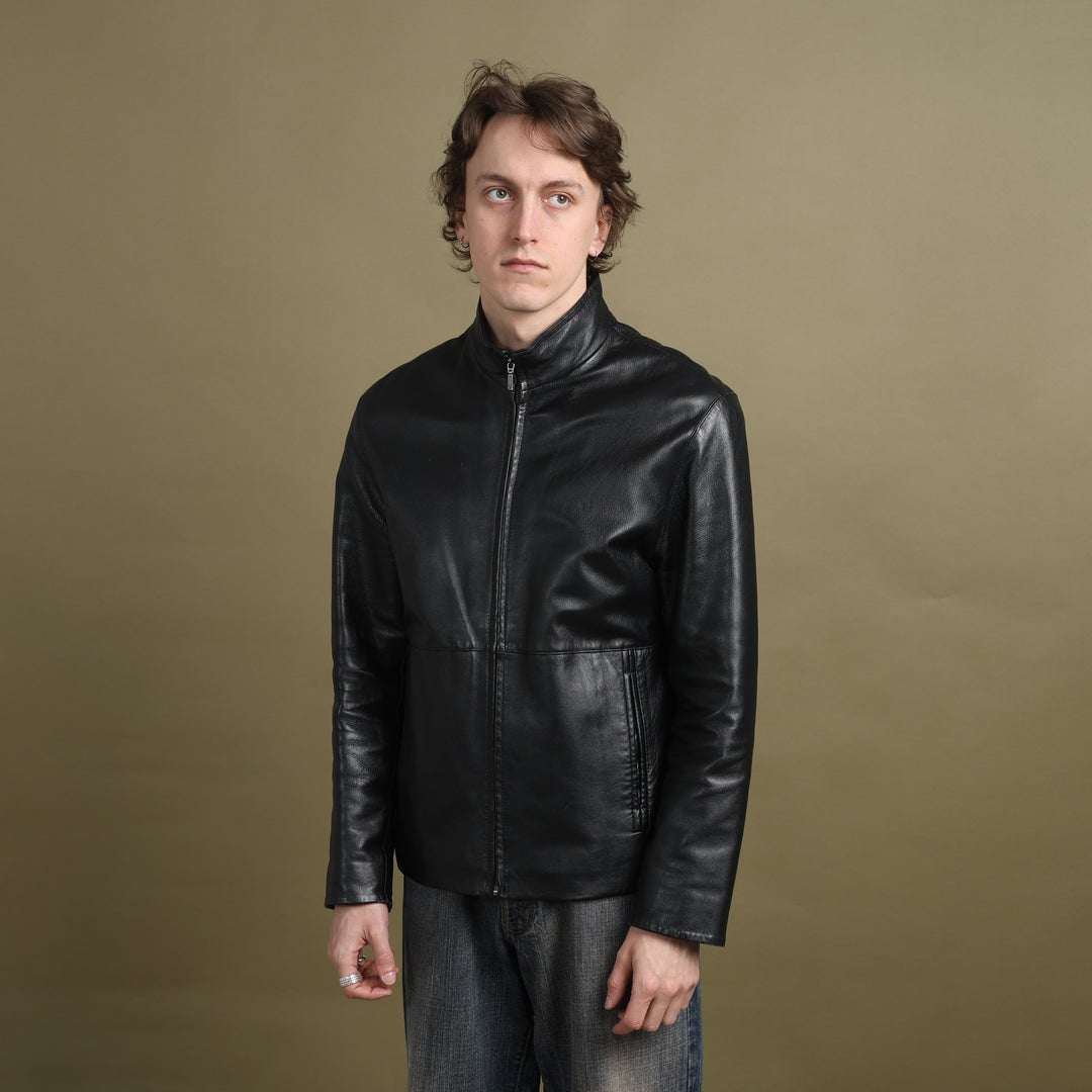 Ciro Citerio Leather Biker Jacket Black Men's M