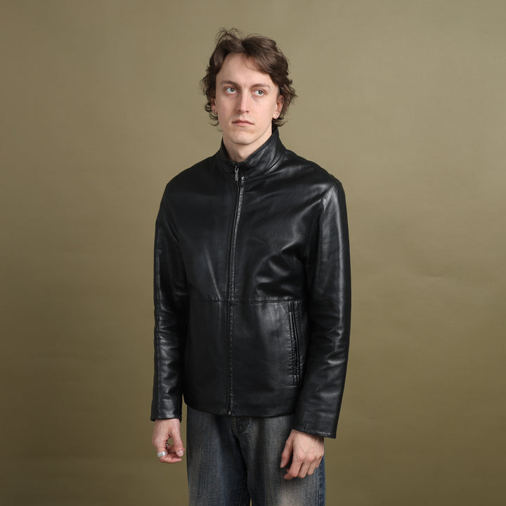 Ciro Citerio Leather Biker Jacket Black Men's M