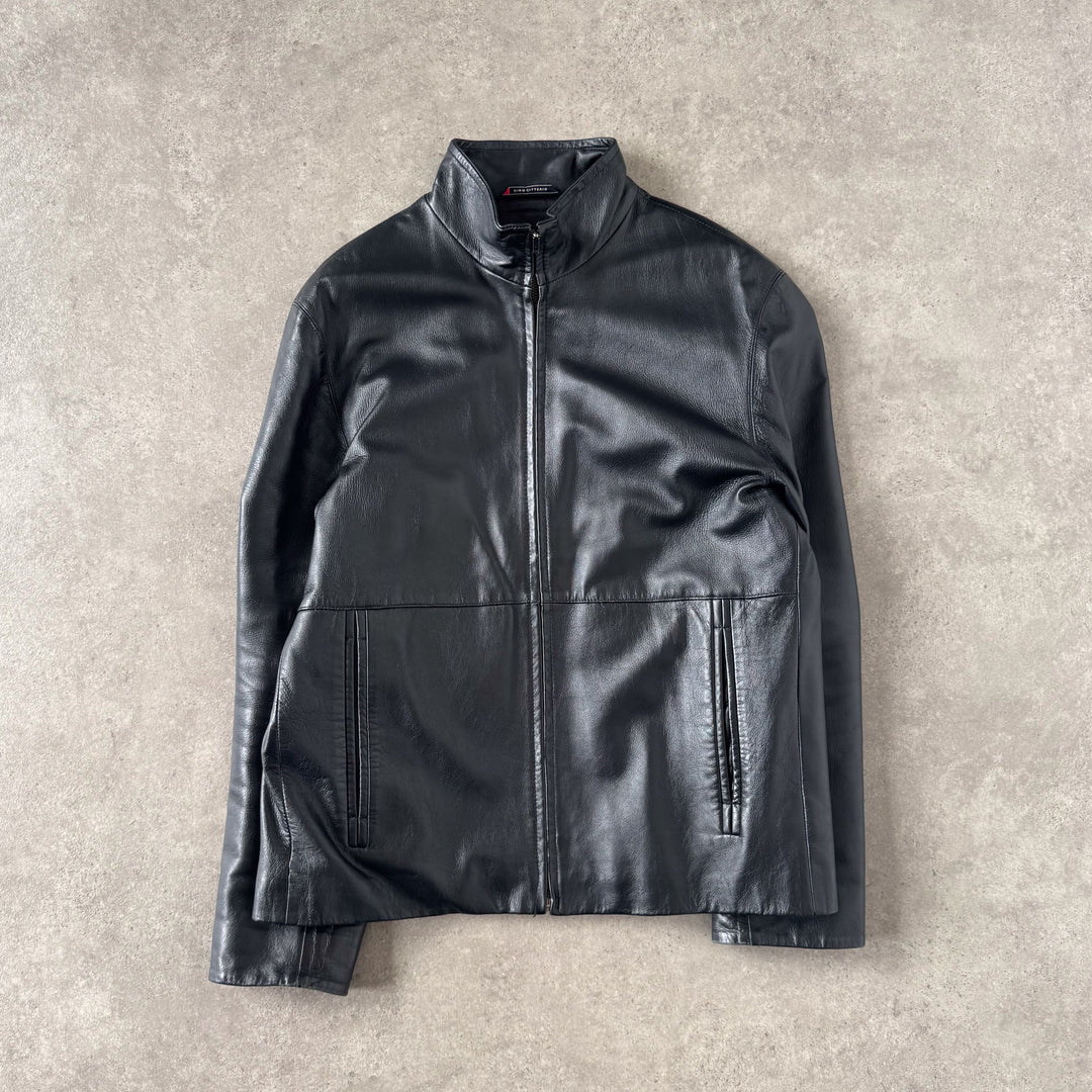 Ciro Citerio Leather Biker Jacket Black Men's M