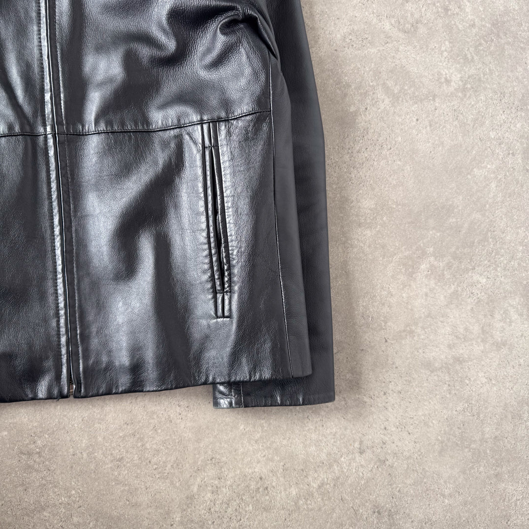 Ciro Citerio Leather Biker Jacket Black Men's M