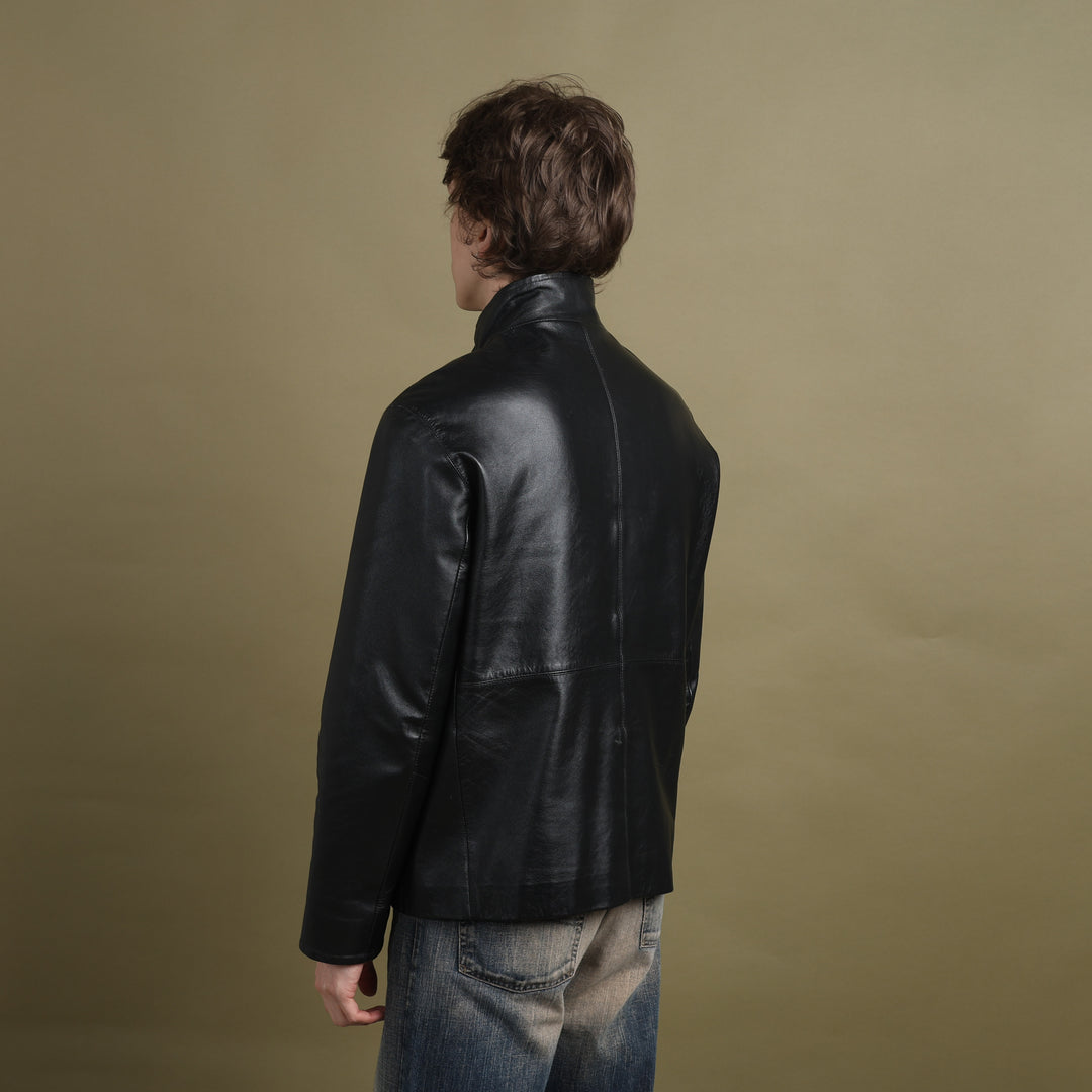 Ciro Citerio Leather Biker Jacket Black Men's M
