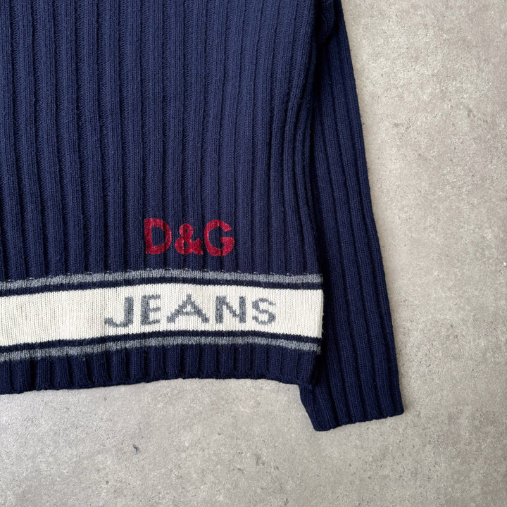 Dolce & Gabbana Crew Neck Jumper Navy Blue Men's M